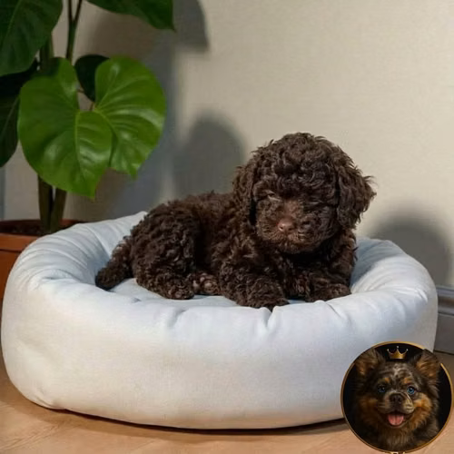 French Poodle Chocolate Miniatura - Imagen 7