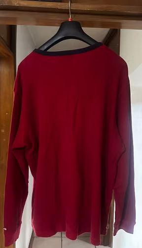 Camisa Vintage Polo Ralph Lauren de Manga Larga – Talla XL - Color Rojo