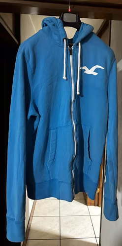 Vintage Hollister Hoodie Original – Color Celeste - Talla XL