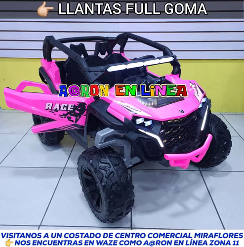 POLARIS RACER 4x4 CON LLANTAS DE GOMA PARA 2 NIÑAS - Imagen 4