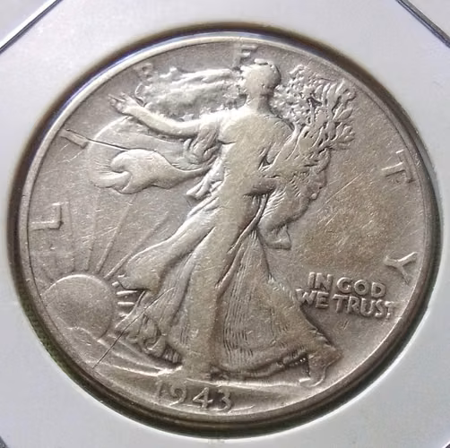 1943 LIBERTY 1944 LIBERTY HALF DOLLAR SILVER USA MONEDAS ANTIGUAS ERROR - Imagen 6