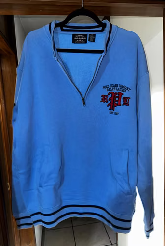VINTAGE POLO RALPH LAUREN JEANS COMPANY QUARTER ZIP ORIGINAL - NUEVO - Imagen 2