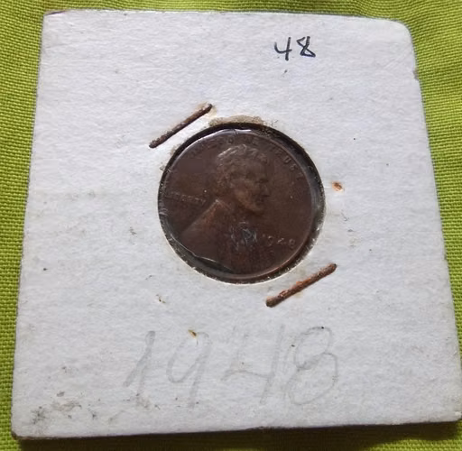 1948 LIBERTY ONE CENT TRIGO LINCOLN MONEDA ANTIGUA USA