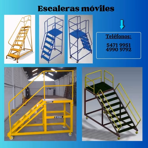 Escaleras metálicas movibles para todo tipo de industria