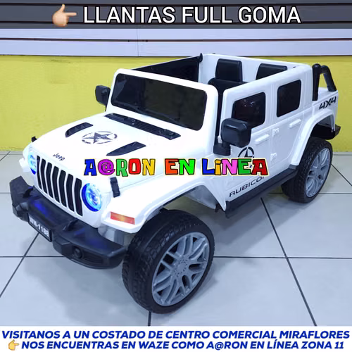 JEEP RUBICÓN 4x4 CON LLANTAS DE GOMA PARA NIÑOS - Imagen 2