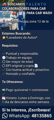 COLABORADOR DE AUTOLAVADO