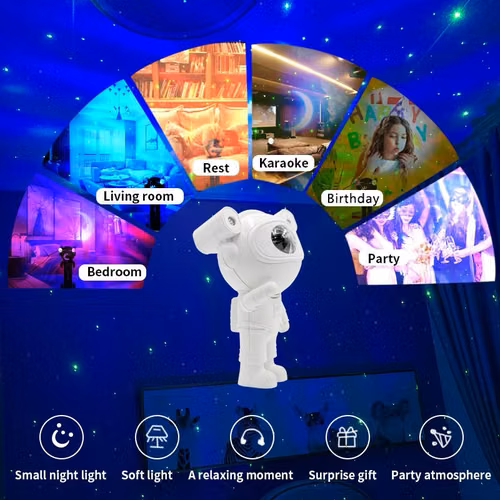 proyector y bocina astronauta