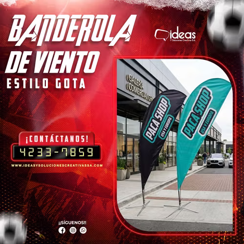  BANDEROLAS TIPO GOTA PERSONALIZADAS 