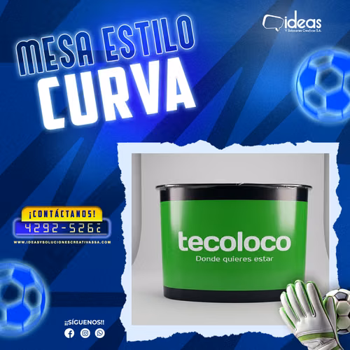 Mesa Promocional Curva Personalizada