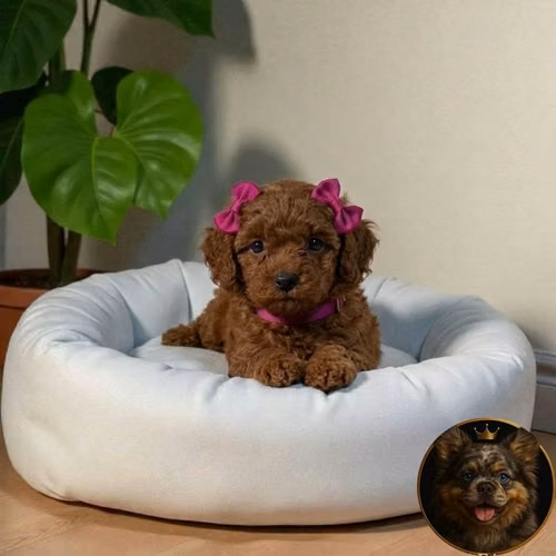 French Poodle Red