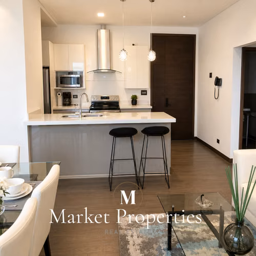 Apartamento amueblado en renta zona 16 edificio Belesa de Cayalá de 2 habitaciones + 2 parqueos