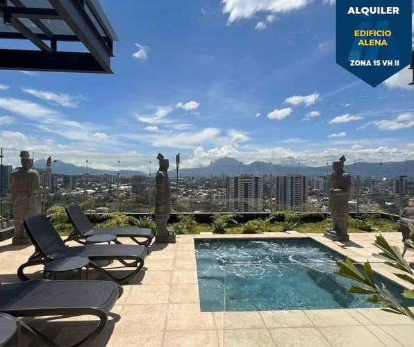 Rento apartamento en Zona 15 VISTA HERMOSA 2   EDIFICIO AMENIDADES DE LUJO