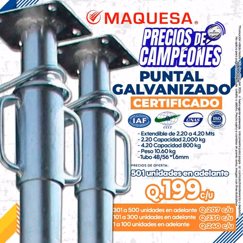 PUNTAL GALVANIZADO - Imagen 1