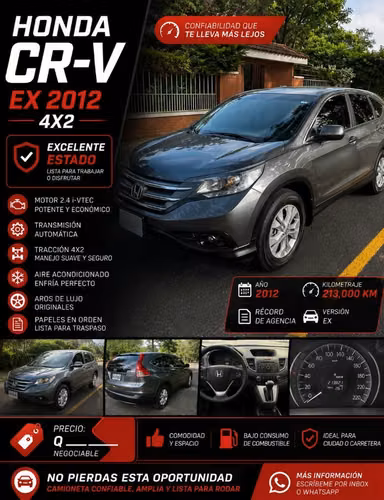 Vendo crv 2012 récord de agencia