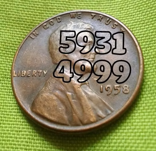 1958 LIBERTY ONE CENT TRIGO LINCOLN USA MONEDA ANTIGUA ERROR - Imagen 2