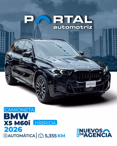 BMW X5 M60I HIBRIDA 2026 COLOR NEGRO