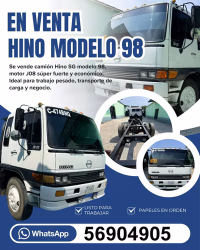 Camión Hino SG 1998 motor J08 – listo para trabajar - Imagen 8