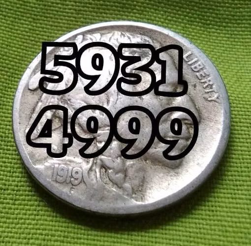 LIBERTY 1919 BUFFALO FIVE CENTS USA MONEDA ANTIGUA - Imagen 3