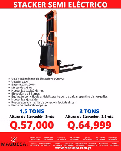 STACKER SEMI ELECTRICO MAQUESA - Imagen 1