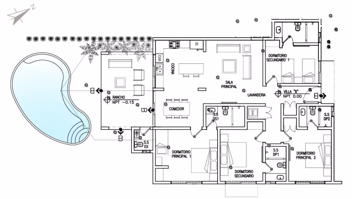 Villa de 4 habitaciones, venta en carretra a Monterrico - Imagen 12