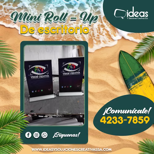  MINI ROLL UP DE ESCRITORIO PERSONALIZADO 