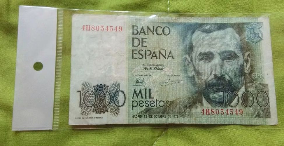 Billete 1979 ESPAÑA MIL PESETAS 1000 AUTÉNTICO BILLETE ESPAÑOL COLECCIONISTAS
