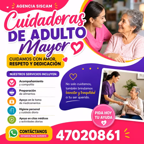 Necesitas cuidadora de adulto mayor?
