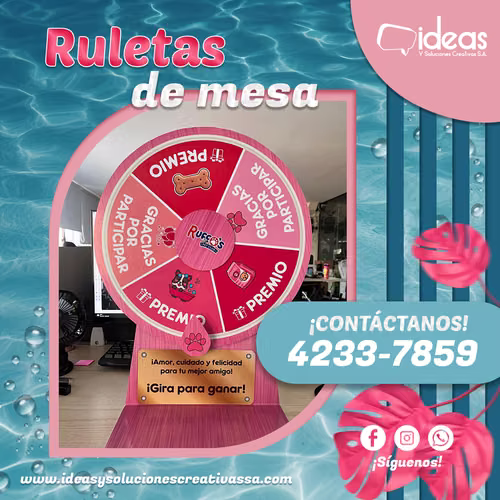  ÚNICAS RULETAS PARA MESA 