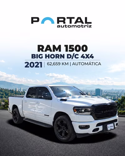 RAM 1500 BIG HORN D/C 4X4 COLOR BLANCO