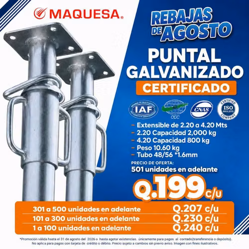 PUNTAL GALVANIZADO MAQUESA
