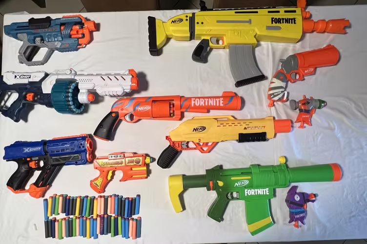  ¡LOTE NERF FORTNITE + X-SHOT EN EXCELENTE OPORTUNIDAD! 