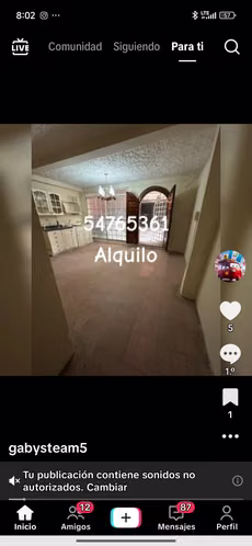 Apartamento con dos habitaciones y baño privado sala comedor cocina céntrico