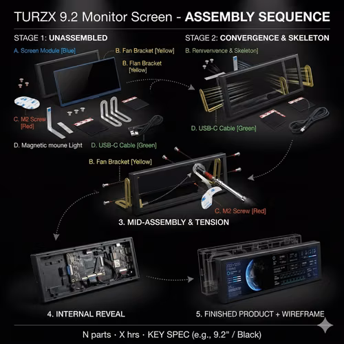  Mejora tu Setup con Pantalla Secundaria TURZX 9.2” USB-C