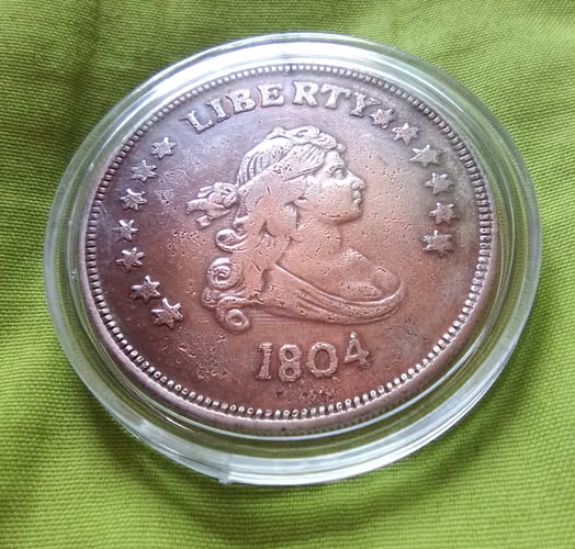 1804 LIBERTY REYES ONE DOLLAR BUSTO DRAPEADO UNITED STATES OF AMÉRICA MONEDA ANTIGUA  - Imagen 4