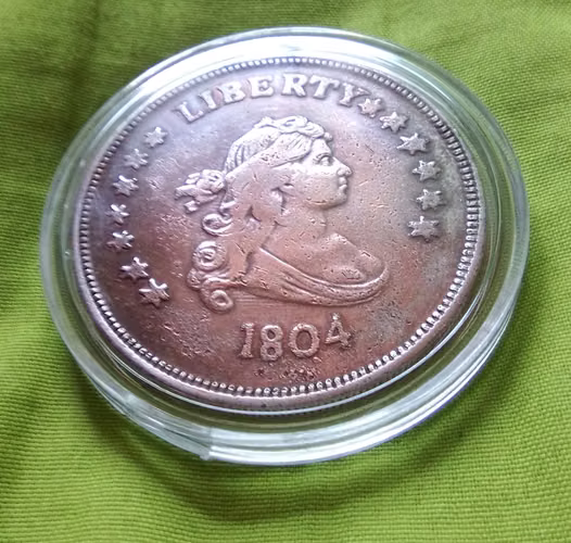 1804 LIBERTY REYES ONE DOLLAR BUSTO DRAPEADO UNITED STATES OF AMÉRICA MONEDA ANTIGUA  - Imagen 3