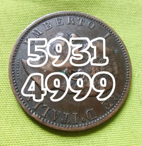 1894 D'ITALIA UMBERTO I R.E. 10 CENTESIMI 132 AÑOS DE ANTIGÜEDAD MONEDA  - Imagen 2