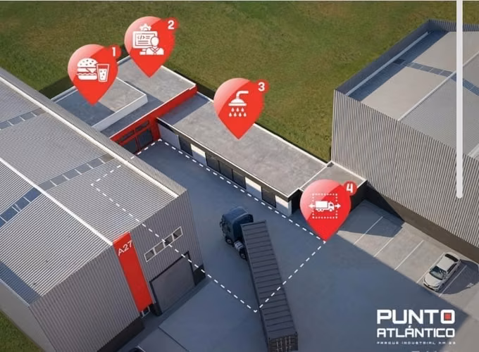 BODEGAS EN PLANOS DESDE 517 M2 HASTA 2,500 M2  EN PROYECTO INDUSTRIAL PUNTO ATLÁNTICO KM 23 
