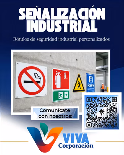 Señalización industrial para todo tipo de negocios, oficinas, fábricas, bodegas y más.