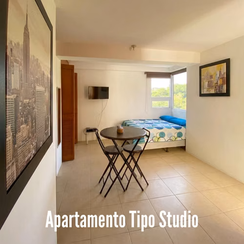 Rento apartamento amueblado 1 habitación - Q3,500 - Edificio Veremos zona 16  - Imagen 2
