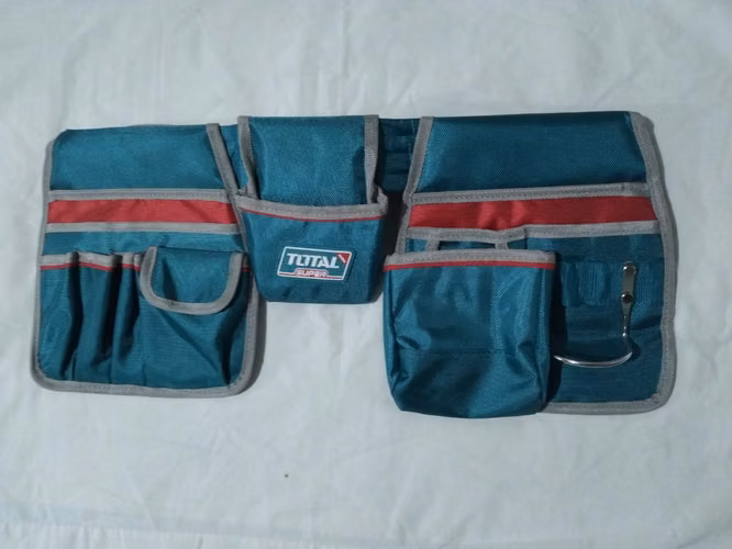 Cinturón Porta Herramientas TOTAL (Set de 3 Piezas / 12 Bolsillos)