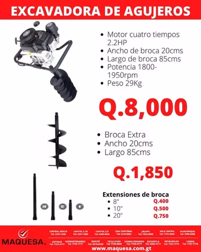  EXCAVADORA DE AGUJEROS – MAQUESA 