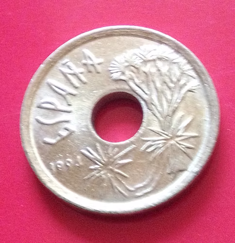 25 PTAS ESPAÑA 1994 M MADRID CANARIAS MONEDA TIENE ERROR  - Imagen 4
