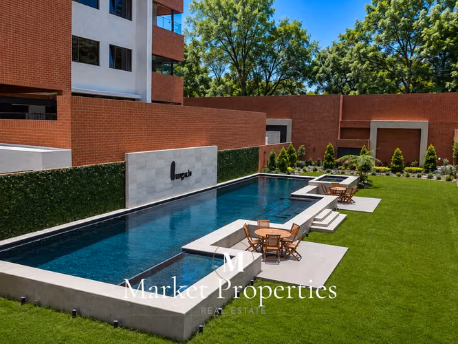 Apartamento en renta en Edificio Noguchi, Zona 14, con amplios espacios, excelente iluminación y vista panorámica. - Imagen 9