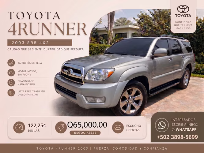 Toyota 4Runner 2003 SR5 4x2 - clear and day-keeping