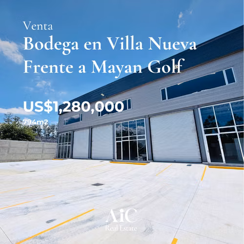 BODEGA AMPLIA EXCELENTE UBICACION 794MTS VILLA NUEVA FRENTE A MAYAN GOLF