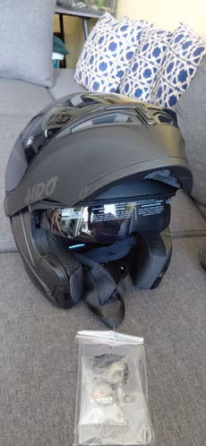 Cascos HRO negro mate doble propósito gafas obscuras  L Y Xl nuevos 