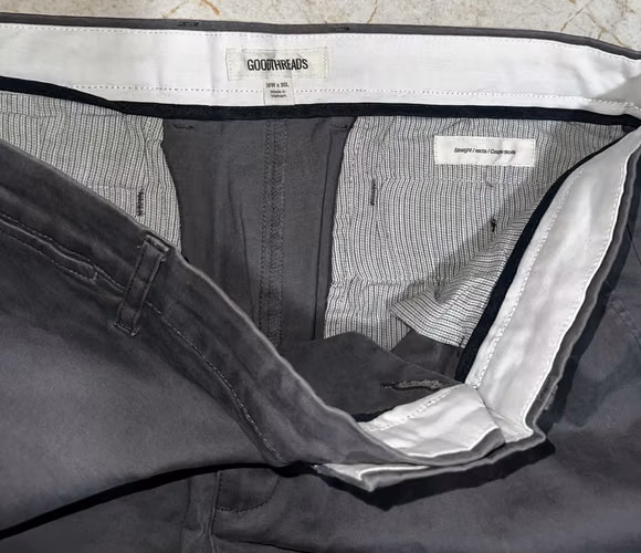 SET DE 3 PANTALONES CHINOS - GOODTHREADS – NUEVOS - ORIGINALES - STRETCH - TALLA: 36 X 30 