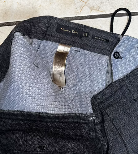 SET DE 2 PANTALONES - MARCA: MASSIMO DUTTI – SLIM FIT - TALLA: 36 - COLOR: AZUL Y GRIS 