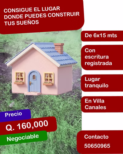 Vendo terreno en Villa canales