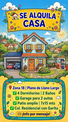 Rento casa en Plano de llano largo - Imagen 1